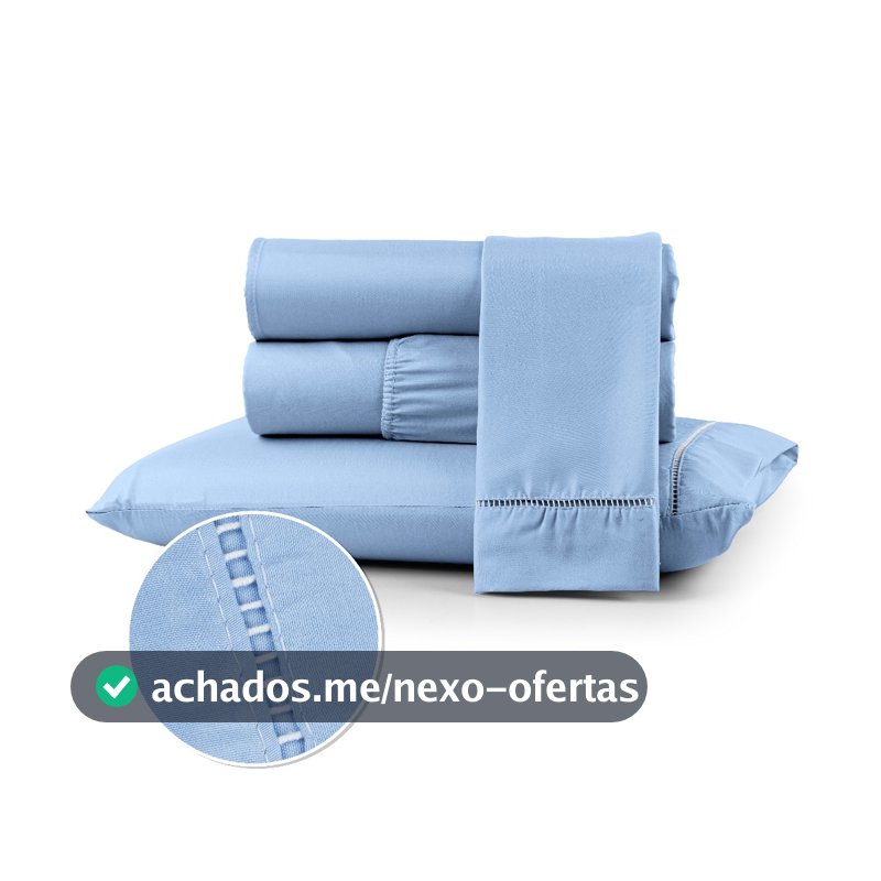 Jogo de Lençol 400 Fios Extra Macio c/ Fronhas Ponto Palito Berço Solteiro Casal Queen King 02 e 03 Peças