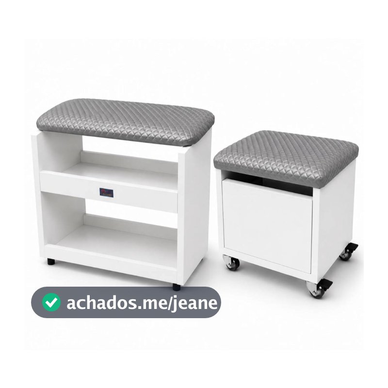 KIT SPA dos Pés Pedicure Podologia Manicure  S14 + Banquinho Pedicure com Rodizio S41