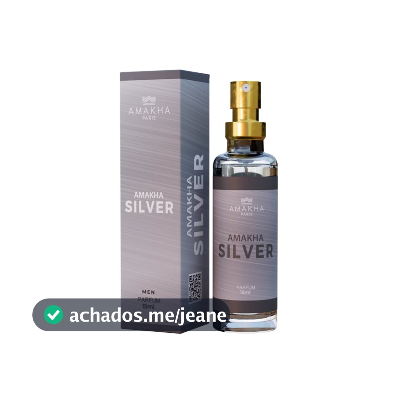 Perfume Masculino Original Amakha Paris Silver 15ml - Inspirado em Importado | Longa Fixação