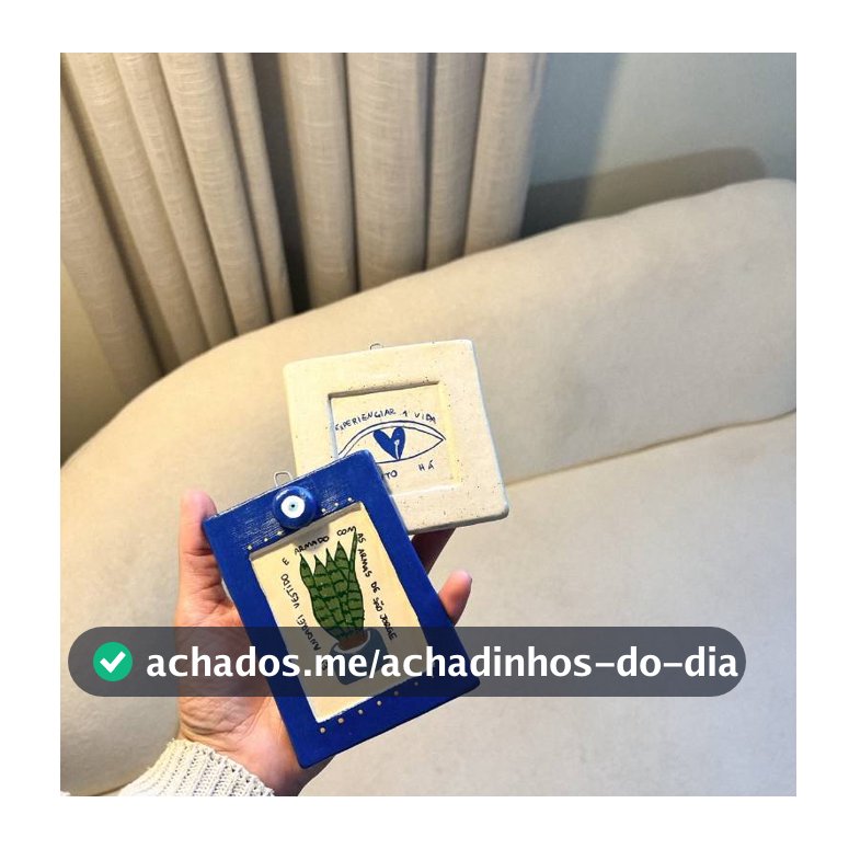 Quadrinho cerâmica de parede - moldura cerâmica fria - plaquinha decoração