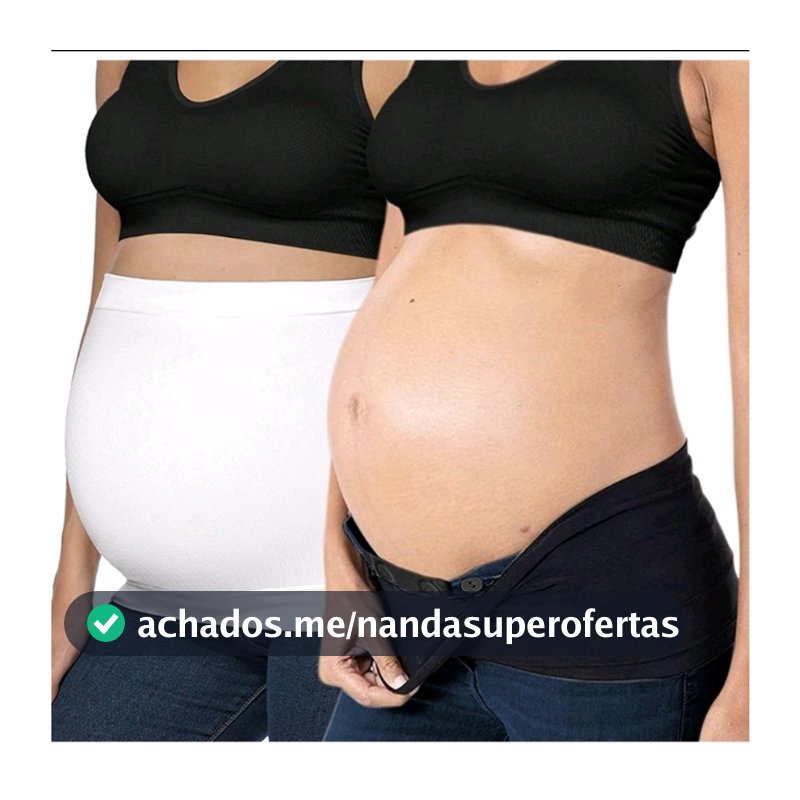 Kit Faixa para gestante Extensor de cós Gravidez Calça Jeans