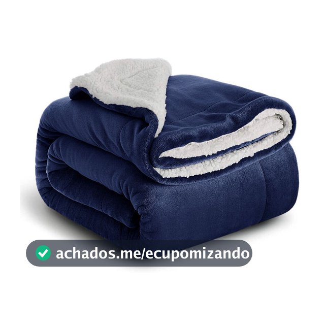 Coberdrom Casal Queen Sherpa Edredrom Pele de Carneiro 2,40m x 2,20m