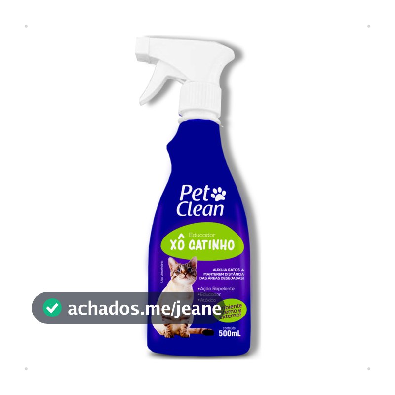 Educador Adestrador Sanitário Repelente Afasta Gatos Xô Gatinho Pet Clean - 500 ml