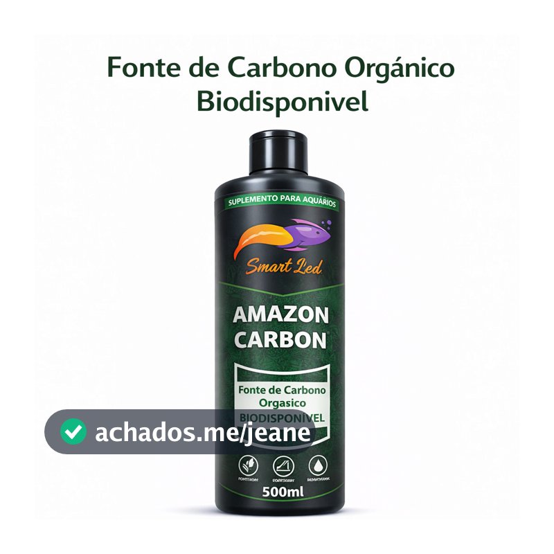Carbono Líquido Aquário Plantado 500ml Fertilizante Anti Algas Smart Led