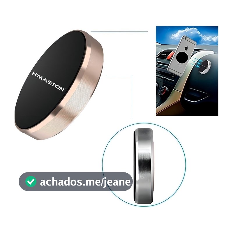 Suporte Celular veicular Magnético Forte Com Poderoso Imã Neodimio Potente Automotivo P/ Carro