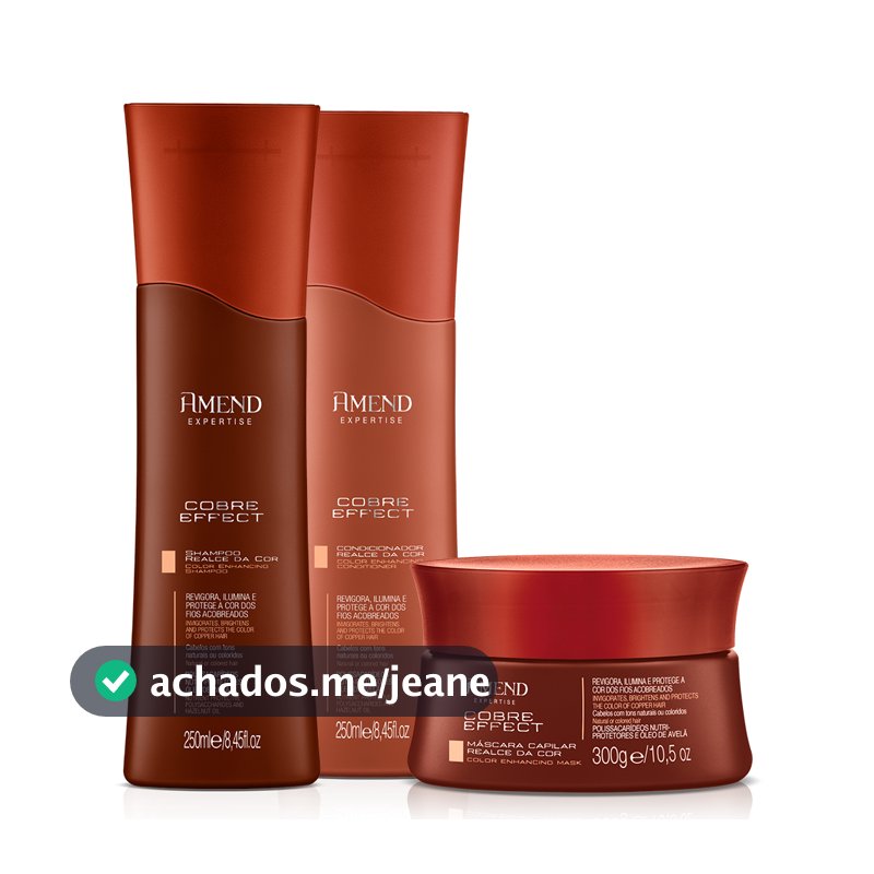 Amend Kit Cobre Effect Shampoo e Condicionador 250ml + Máscara 300g