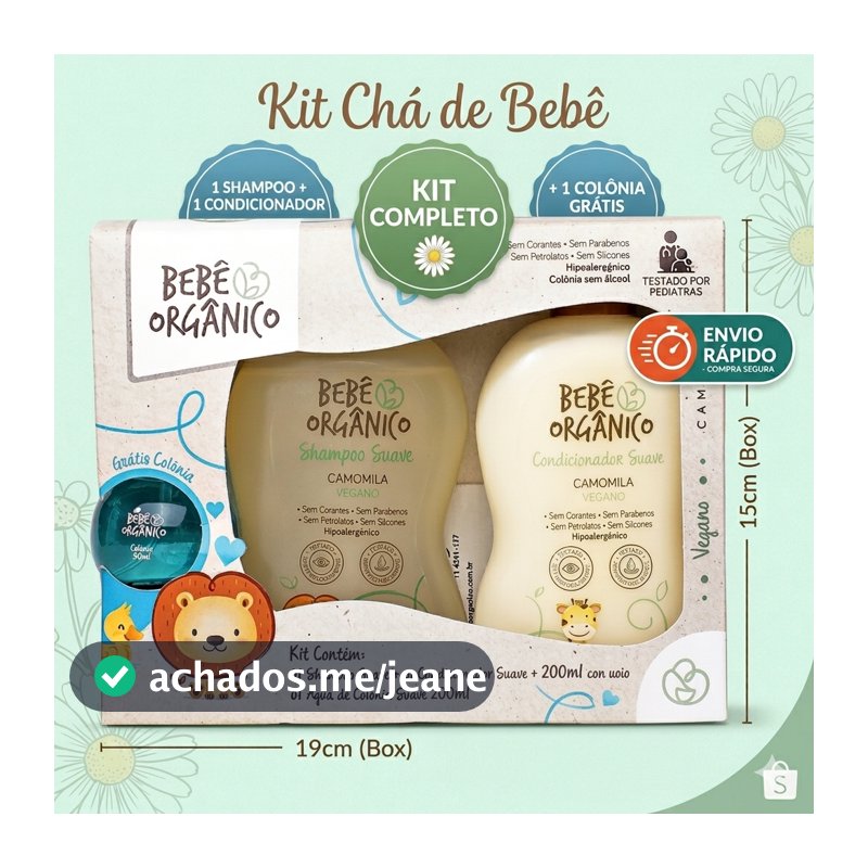 Kit Chá de Bebê , Maternidade , Chá Revelação , Presente , Aniversário - 3 Itens .