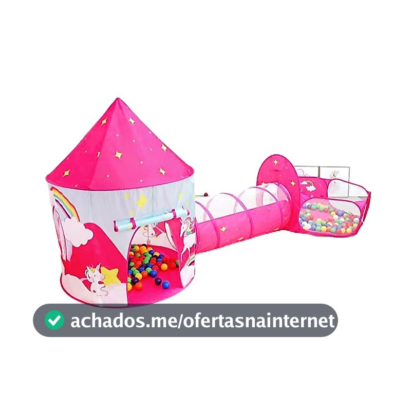 Barraca 3 em 1 Infantil Dobrável Piquenique das Princesas 3x1 Toca Tunel Com Variado Modelos