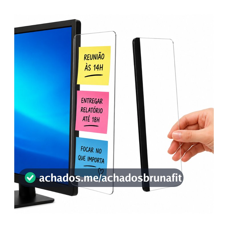 Suporte para Monitor para Post-it, Blocos de Notas, Lembretes e Anotações | Organizador de Mesa