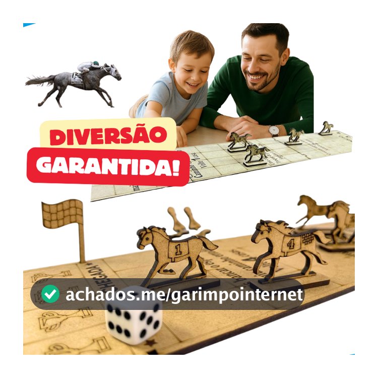 Jogo Corrida de Cavalos MDF Educativo Infantil Tabuleiro Família Brinquedo Didático Amigos 96 cm