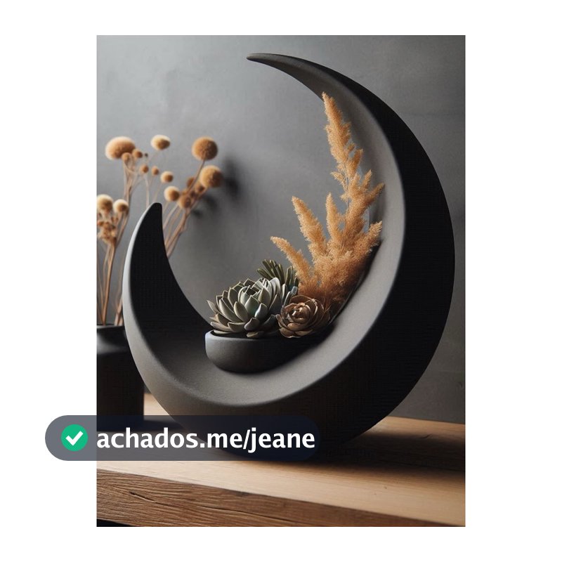 Vaso Decorativo Lua Para Plantas e Velas Artificiais Elegante e Sofisticado