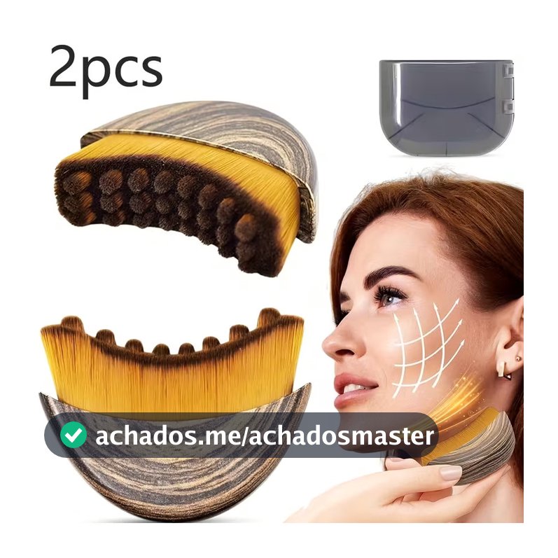 Escova De Drenagem Linfática Para Rosto E Corpo , Ferramenta Massageadora Ergonômica , Adequada Contornos Da Pele , Rela