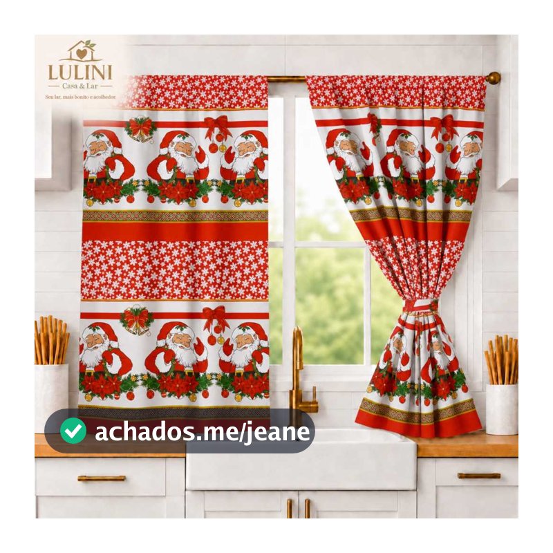 Cortina Cozinha Janela Estampada 200x130 OXFORD (CASA E DECORAÇÃO)