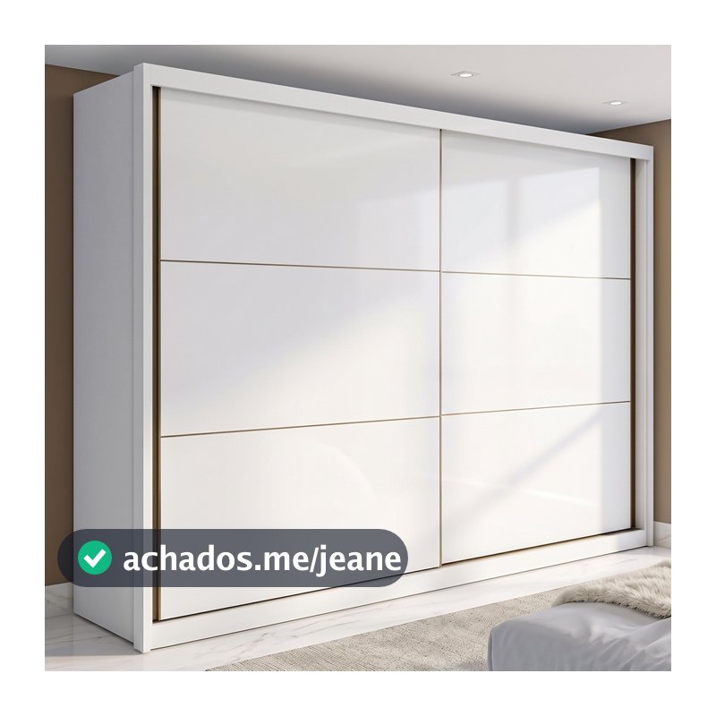 Guarda-Roupa Casal Toronto 2 Portas 6 Gavetas Branco