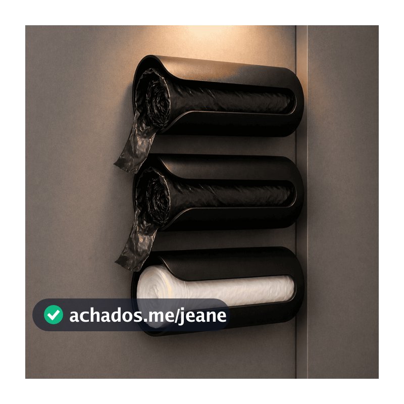 Suporte Organizador Para Rolo de Saco de Lixo Porta Sacolas Dispenser Para Casa Banheiro e Lavanderia