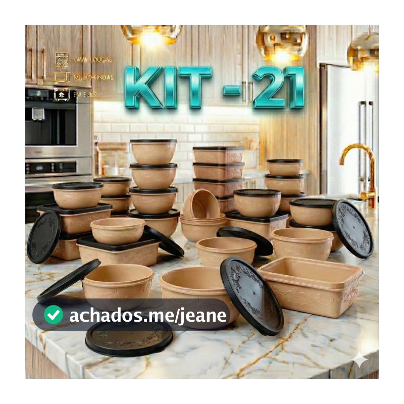 KIT 21 PEÇAS HERMETICAS MARMITINHAS POTES RESISTENTE MICROONDAS E FREEZER LIVRE DE BPA FREE