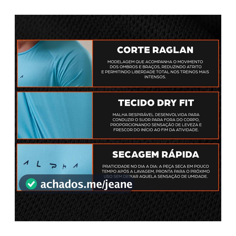 Kit 2 Camisetas Dry Treino Esporte Masculinas Alpha