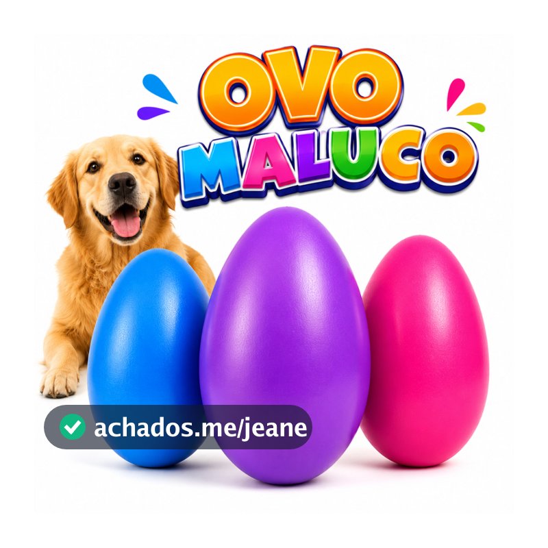 Brinquedo Interativo Ovo Maluco Pet para Cachorro Porte Médio Grande Mordedor Antiestresse