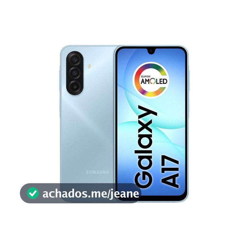 Celular Samsung Galaxy A17 RAM 6, 7" Câm. Tripla + Selfie 13MP