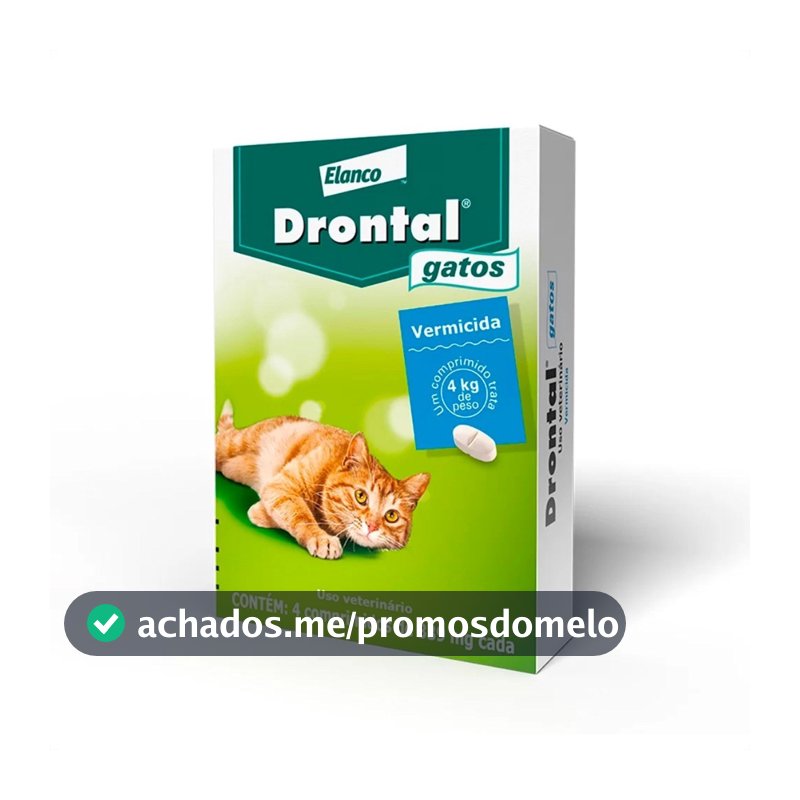 Vermífugo Drontal Gatos Até 4 Kg Com 4 Comprimidos