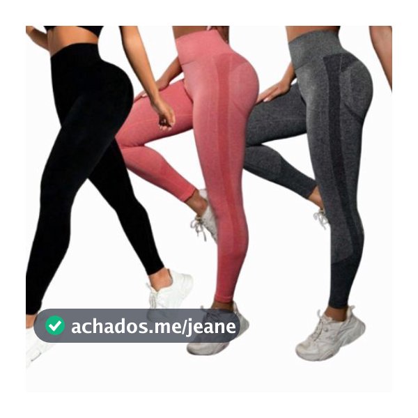 Calça Legging Levanta Bumbum Sem Costura Academia Yoga