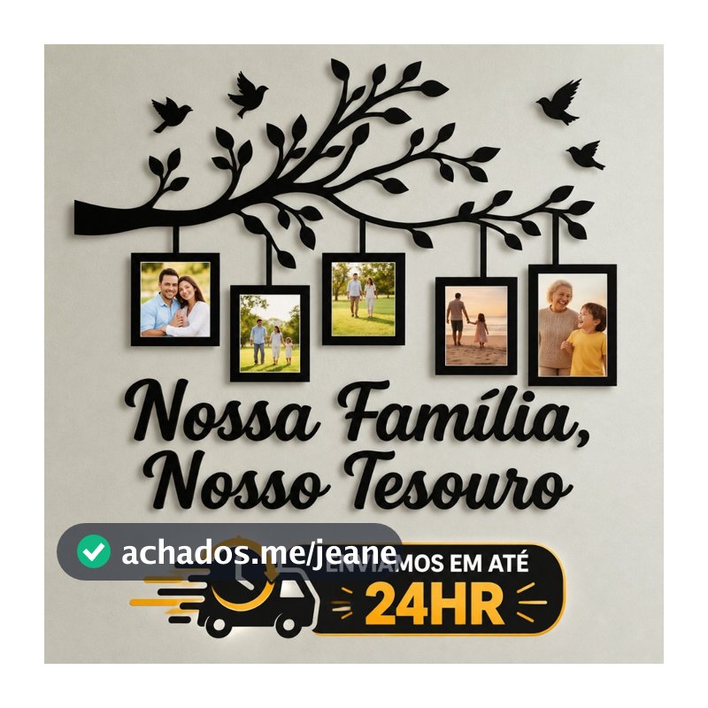 Quadro Decorativo Sala Porta Retrato Família Mdf