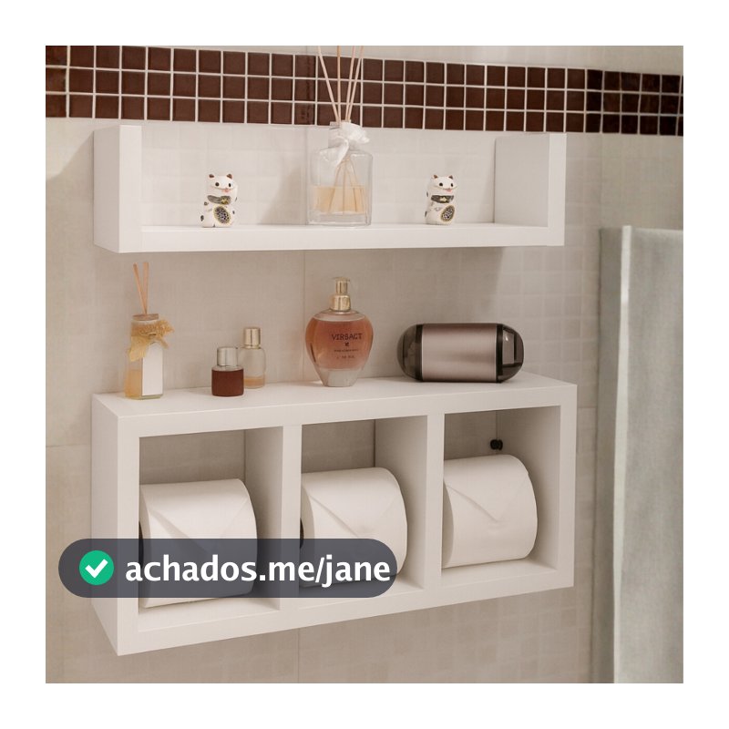 Nicho Prateleira 2 Unidades MDF Branco Decoração Instalação Invisível alta qualidade