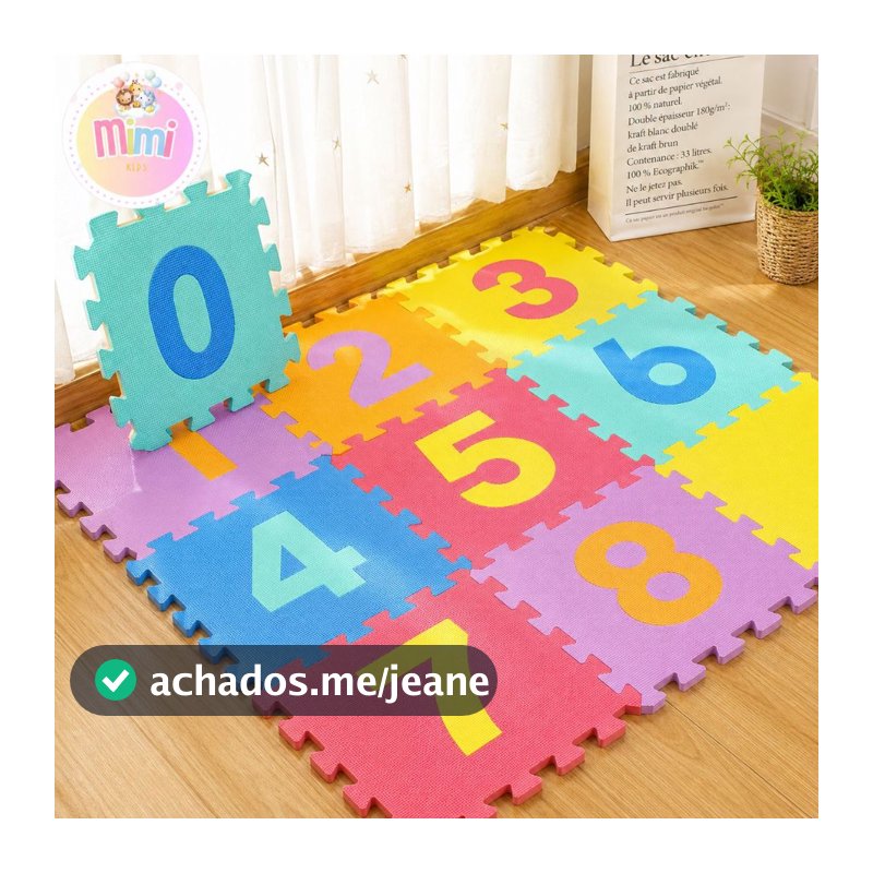 Tapete Educativo Infantil Eva 26 pçs Letras Alfabeto Grande 10 Peças Numeral Interativo