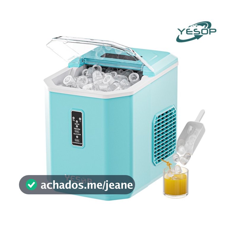 YESOP Máquina De Gelo Portátil Azul Tifany 12kg/dia 120V Produção Rápida Turbo Ice Para Casa E Bar
