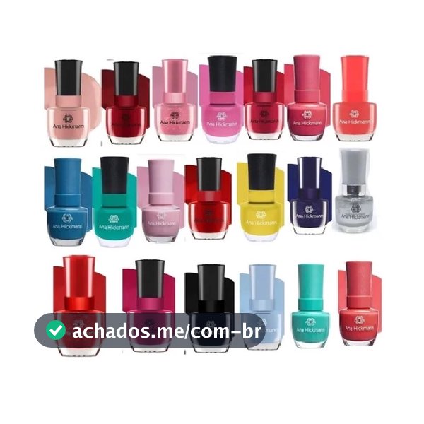 Kit 10 Esmalte Ana Hickmann Tons Sortidos Cremoso Cores 9ml