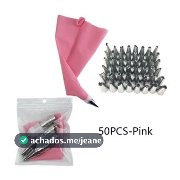 Kit Confeiteiro 50 Peças Bicos Inox Para Confeitar e Decorar Bolo e Cupcake new_life