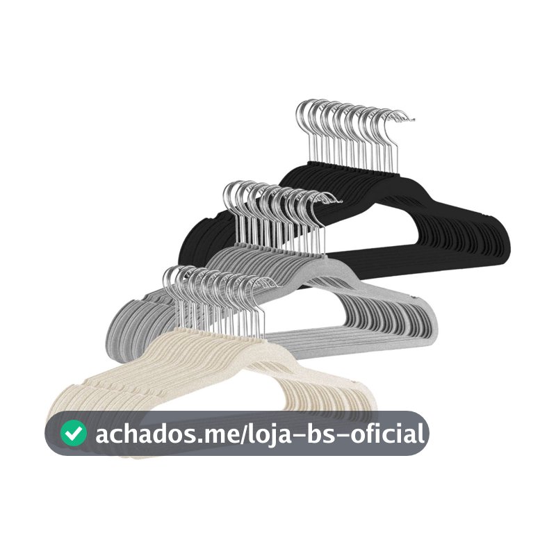 Kit Cabides Veludo Para Roupas Adulto 30 Unidades Fino Resistente