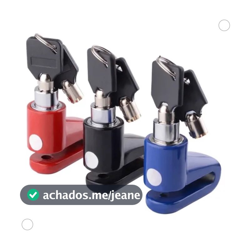 Trava de disco Cadeado Anti furto para Moto e Bicicleta Modelo universal para Freios a Disco