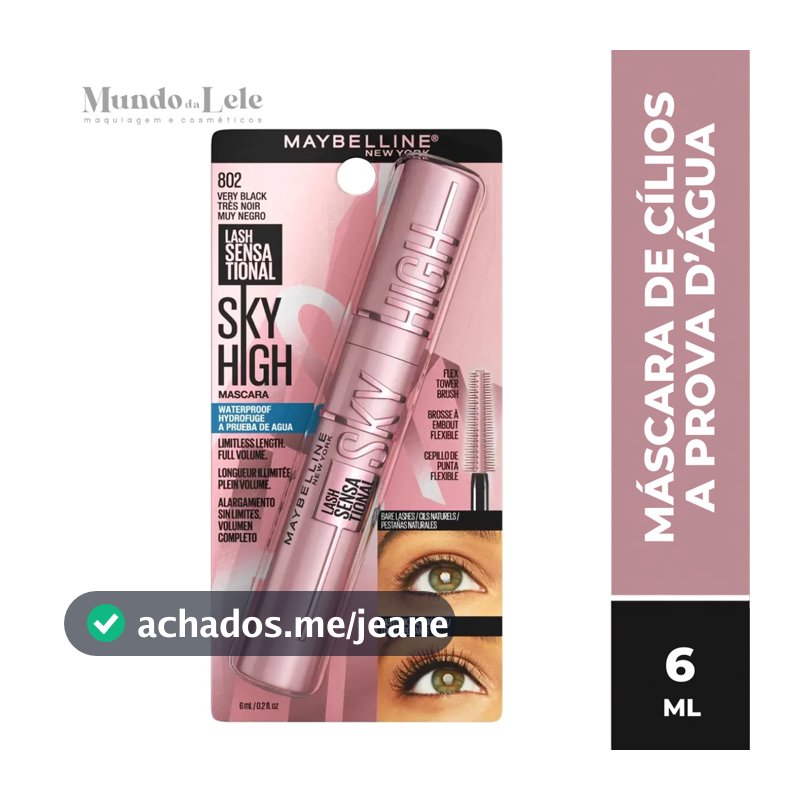 MÁSCARA DE CÍLIOS MAYBELLINE NY SKY HIGH A PROVA D'ÁGUA 6ML