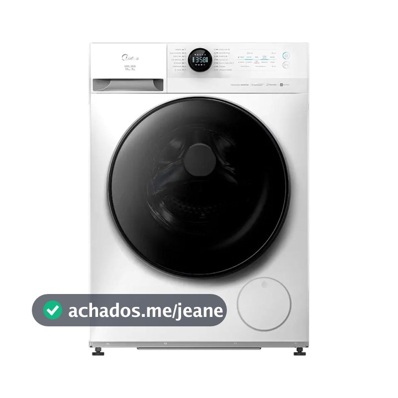 Lava e Seca 11kg Branca Slim HealthGuard Conectada Midea - MF201D110WB/WK