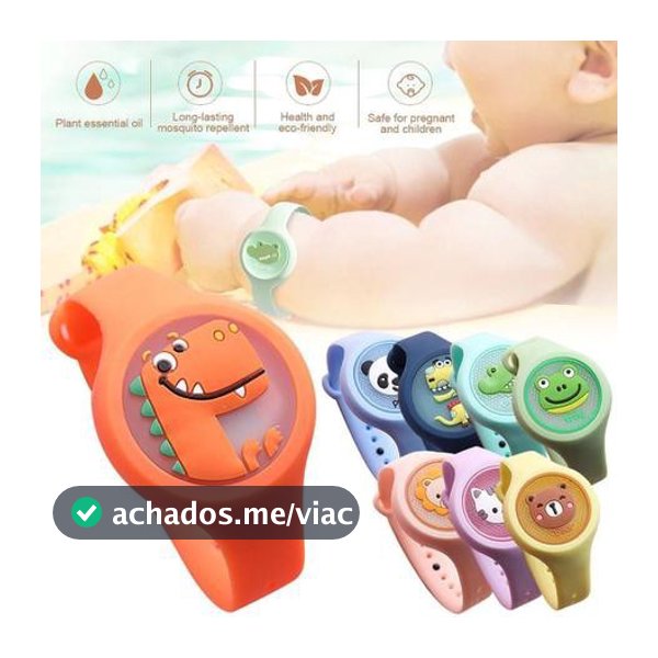 Pulseira Anti Mosquito Repelente Citronela Acende Luzes