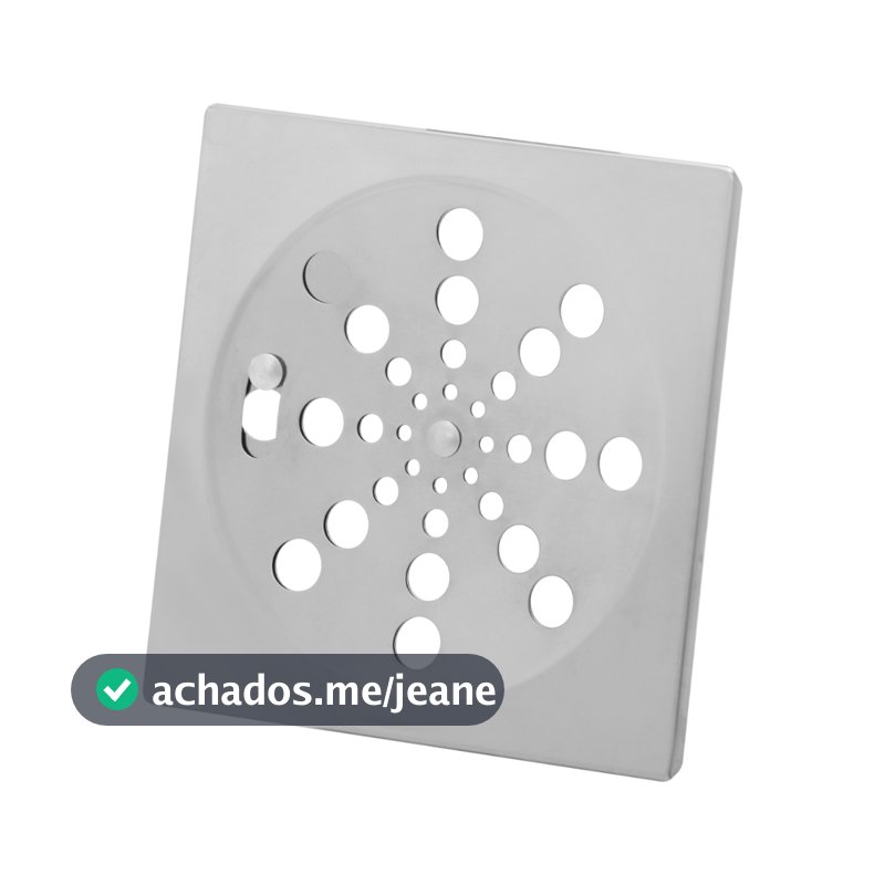 Ralo 15x15 Inox 304 QUADRADO Abre e Fecha – Grelha Tampa 150mm - Banheiro Box Lavanderia