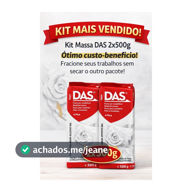 Massa Cerâmica DAS para Artesanato e Modelagem – Secagem ao Ar – Kit Criativo Escultura DIY