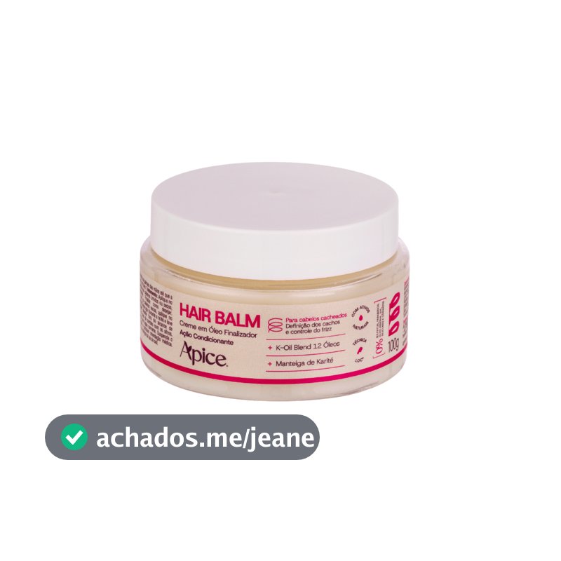 Hair Balm Creme em Óleo Finalizador Ápice 100g