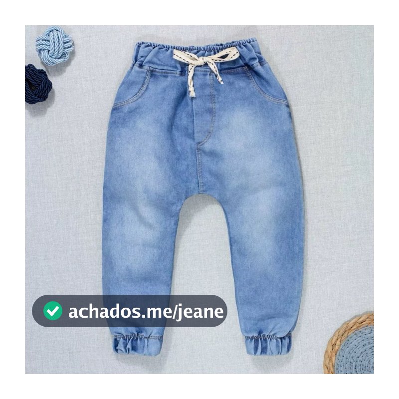 Calça Jeans Bebê Menino Estilosa e Confortável P ao GG