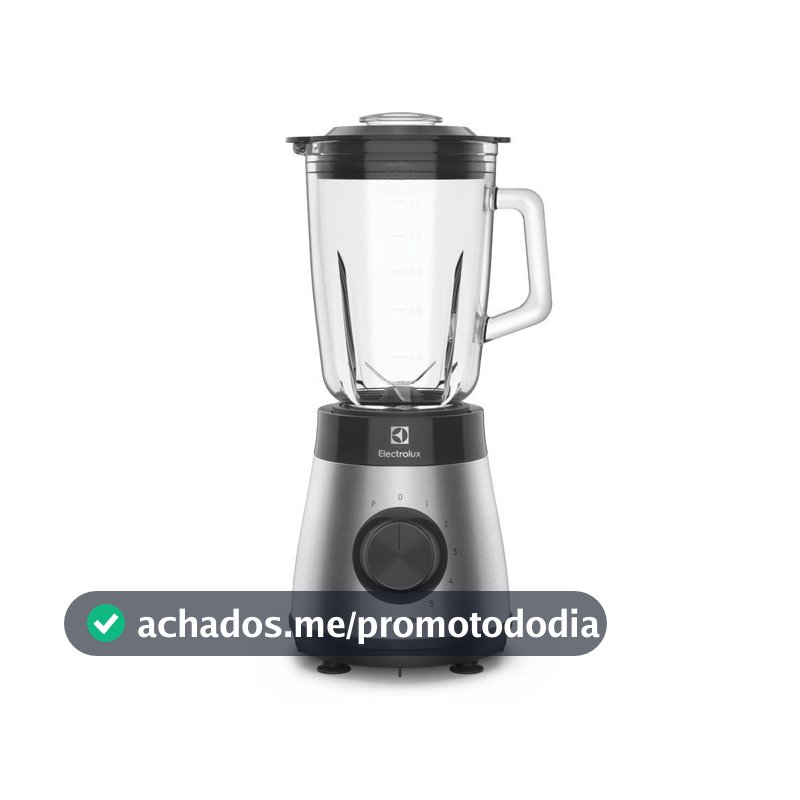 Liquidificador Electrolux 700w 1,5L Experience com Copo de Vidro e Tecnologia TruFlow™  Cor Inox Preto (EBS30)