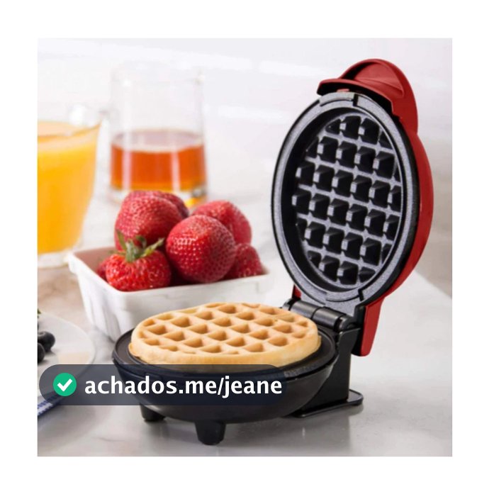Mini Máquina de Waffles Elétrica Portátil Casa Cozinha Fazer Waffle Panquecas Automático 220V