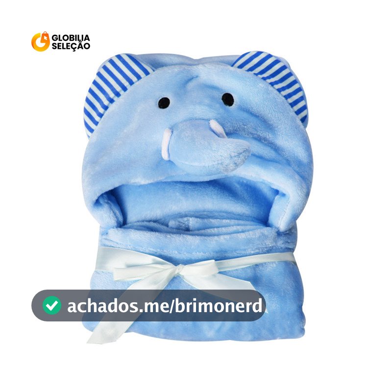 🔥Toalha de Banho Bebê Felpuda Capuz Infantil Recém Nascido Com Orelhinha Menino e Menina 95 x 65cm