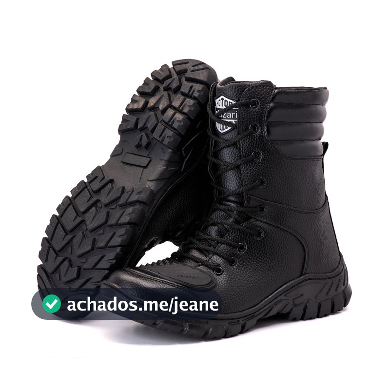 Coturno Masculino Militar Botas Motociclista Militar Solado de Borracha