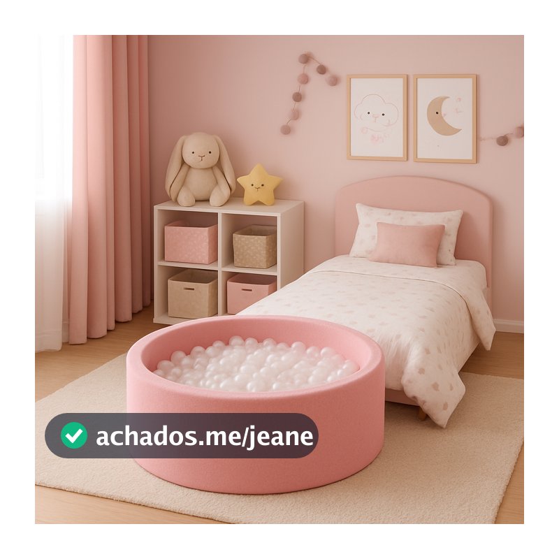 Piscina de Bolinha cor de rosa toda espuma acolchoada divertida infantil menina - sem bolinhas