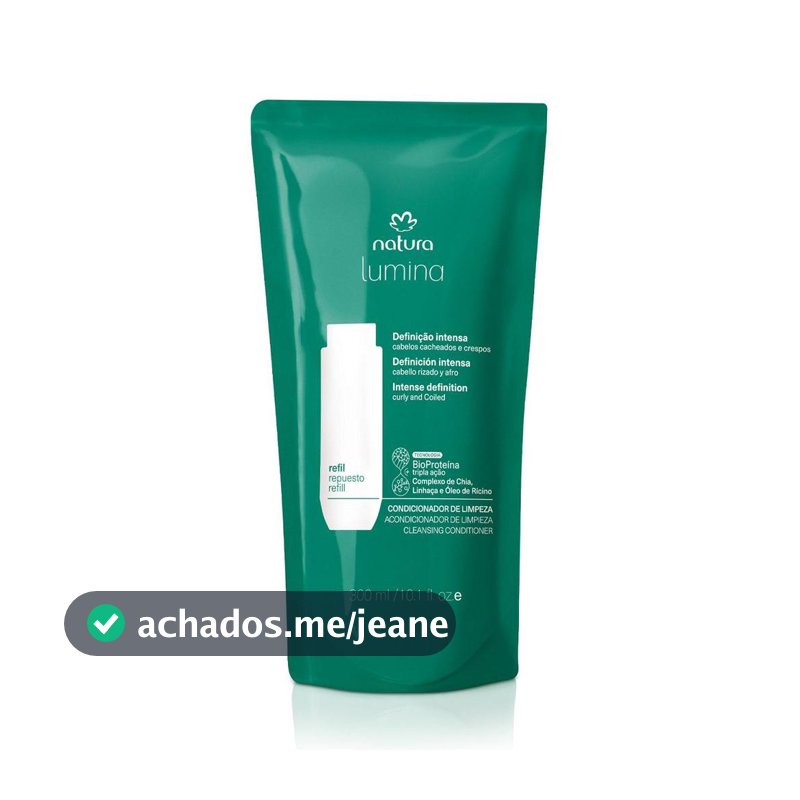 Refil Condicionador Cabelos Cacheados, Crespos Natura Lumina