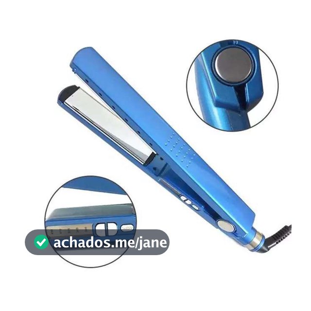 Prancha Chapinha de Cabelo Bivolt 110V/220V Nano Titanium