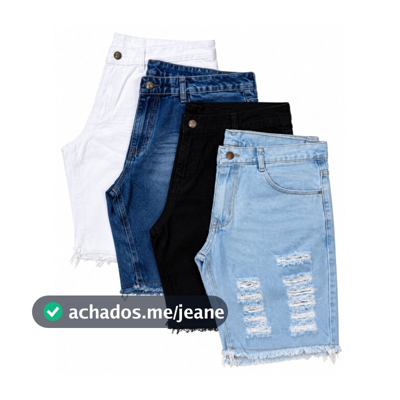 Kit 4 Bermudas Jeans Modelo Jogador Direto Da Fabrica Envio hoje