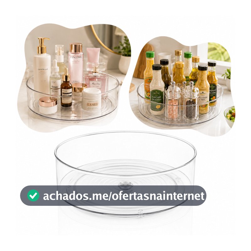 Organizador Giratório 360 Multiuso Para Cozinha Molhos Cosméticos
