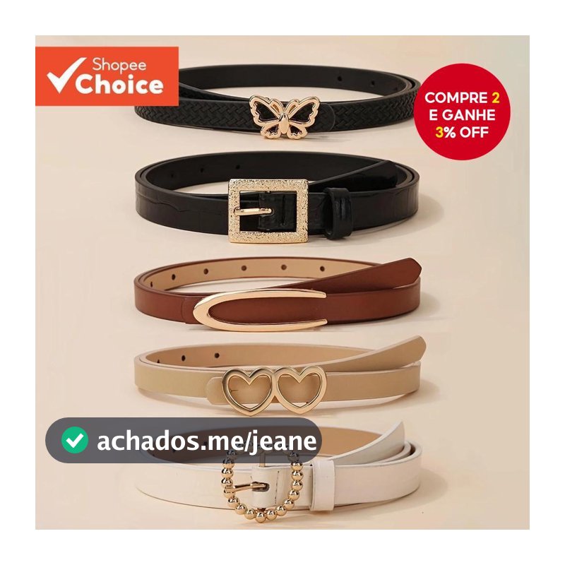 5 Peças Cintos Finos Com Fivela De Metal Femininos Ajustáveis Versáteis Cinturas De Couro Para Vestidos De Escritório